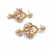 Freshwater pearl cluster drop earrings with gold-tone chain freshwater pearl cluster drop earrings with gold-tone