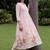 Women Floral Printed Pleated Thread Work Pure Cotton Kurta with Trousers