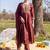 Women Ethnic Motifs Embroidered Regular Thread Work  Cotton Kurta with Trousers & With Dupatta