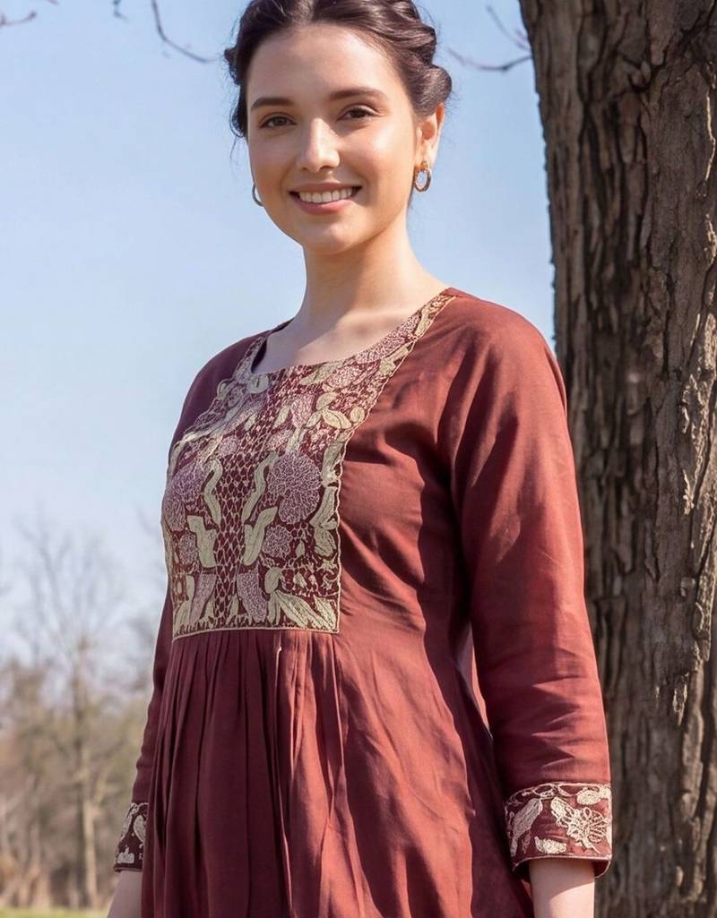 Women Ethnic Motifs Embroidered Regular Thread Work  Cotton Kurta with Trousers & With Dupatta