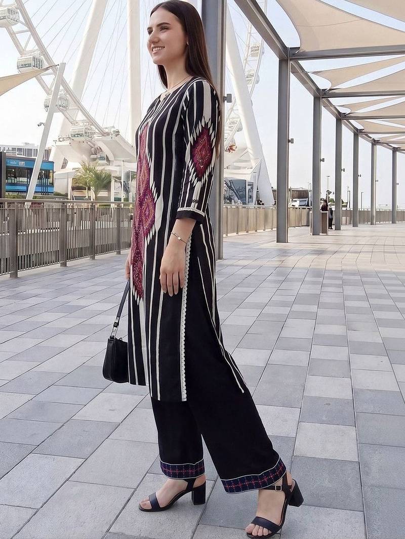 Women Printed Regular  Cotton Kurta with Palazzos