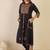 Ethnic Motifs Printed Mandarin Collar A Line  Cotton Kurta With Trousers