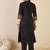 Ethnic Motifs Printed Mandarin Collar A Line  Cotton Kurta With Trousers