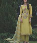Women Animal Embroidered Regular Sequinned Kurta with Trousers & With Dupatta