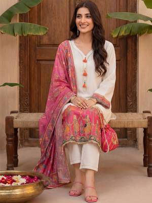 Women Ethnic Motifs Embroidered Regular Gotta Patti Kurta with Trousers & With Dupatta 1