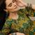 Women Ethnic Motifs Printed Pleated  Cotton Kurta with Trousers