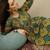 Women Ethnic Motifs Printed Pleated  Cotton Kurta with Trousers