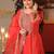 Ethnic Motifs Embroidered Zari A-Line Kurta With Trousers & Dupatta