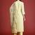 Floral Embroidered Thread Work Linen Kurta with Trousers & With Dupatta