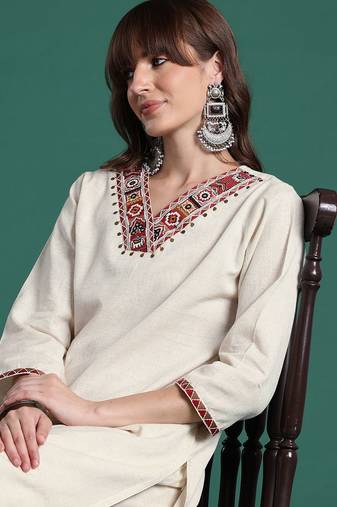 Ethnic Motifs Embroidered Kurta with Palazzos