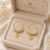 Pearls baali freshwater pearl cluster hoop earrings, gold tone