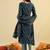 Teal blue Ethnic Motifs Printed  Cotton Kurta with Trouser & Dupatta