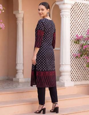 Women Ethnic Motifs Printed Regular  Cotton Kurta with Trousers & With Dupatta 5