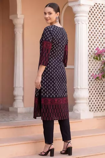 Women Ethnic Motifs Printed Regular  Cotton Kurta with Trousers & With Dupatta