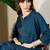 Women  Cotton Floral Embroidered Regular Thread Work Kurta With Trousers