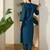 Women  Cotton Floral Embroidered Regular Thread Work Kurta With Trousers