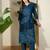 Women  Cotton Floral Embroidered Regular Thread Work Kurta With Trousers
