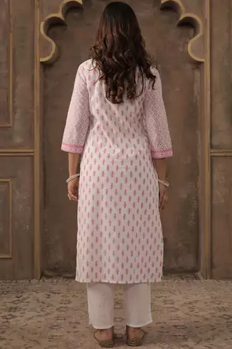 Women Ethnic Motifs Printed Regular  Cotton Kurta with Trousers & With Dupatta