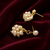 Freshwater pearl cluster drop earrings with gold-tone studs