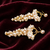 Freshwater baroque pearl cluster drop earrings, white
