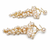 Freshwater baroque pearl cluster drop earrings, white
