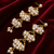 Freshwater pearl cluster drop earrings with gold-tone chain