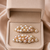Freshwater pearl cluster drop earrings with gold-tone setting