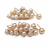 Freshwater pearl cluster drop earrings with gold-tone setting