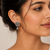 Grey baroque pearl cluster drop earrings with single pearl