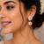 Freshwater pearl cluster drop earrings with gold accents