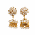 Freshwater pearl cluster drop earrings with gold-tone chain earring set