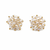 Freshwater pearl cluster stud earrings with gold beads