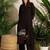 Adults-Women Woven Design Embroidered A-Line Kurta with Palazzos
