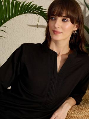 Adults-Women Woven Design Embroidered A-Line Kurta with Palazzos 3