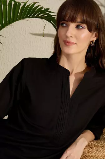 Adults-Women Woven Design Embroidered A-Line Kurta with Palazzos
