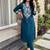 Women Ethnic Motifs Embroidered Regular Thread Work  Cotton Kurta with Trousers