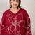 Plus Size Maroon Embroidered Straight Kurta Palazzos Set