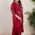 Plus Size Maroon Embroidered Straight Kurta Palazzos Set