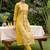 Women Floral Printed Pleated  Cotton Kurta with Trousers
