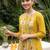 Women Floral Printed Pleated  Cotton Kurta with Trousers