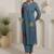Women Embroidered  Cotton Kurta With Trouser