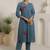 Women Embroidered  Cotton Kurta With Trouser