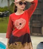 Women Dyed Regular  Cotton Kurta with Trousers