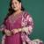 Plus Size Pink Embroidered Straight Kurta Salwar With Dupatta Set