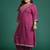 Plus Size Pink Embroidered Straight Kurta Salwar With Dupatta Set