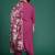 Plus Size Pink Embroidered Straight Kurta Salwar With Dupatta Set
