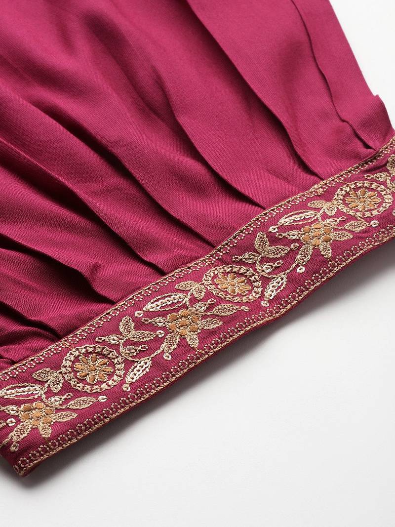 Plus Size Pink Embroidered Straight Kurta Salwar With Dupatta Set