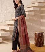 Women Printed Regular  Cotton Kurta with Trousers & With Dupatta