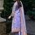 Women Floral Printed Regular Thread Work Linen Kurta with Trousers & With Dupatta