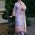 Women Floral Printed Regular Thread Work Linen Kurta with Trousers & With Dupatta